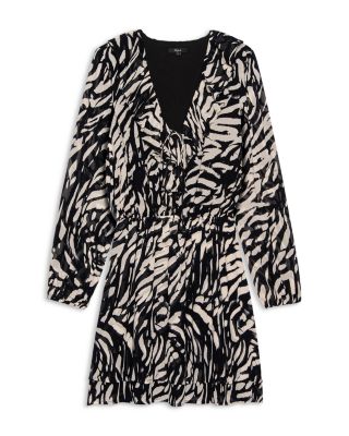 Lucresia Ruffled Tie Neck Dress