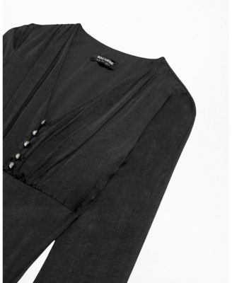 Crystal Button Detailed Maxi Dress