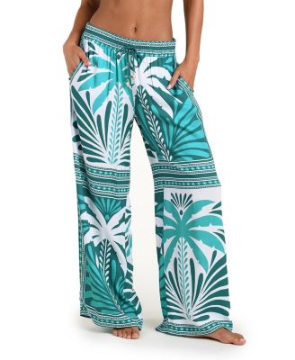 Patchwork Palms Beach Pant