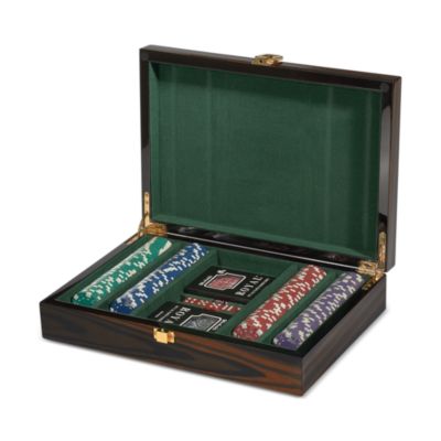 Ebony Tigerwood 200 Chip Poker Set
