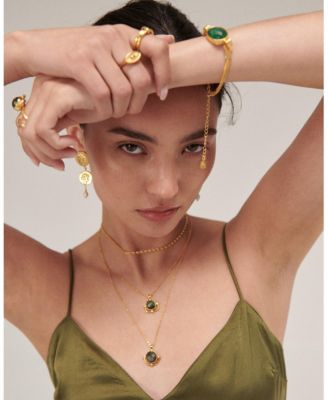  Odella Gold and Pearl Drop Stud Earrings