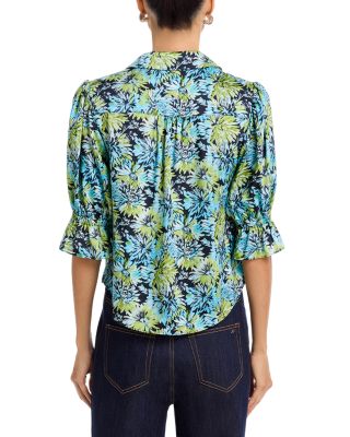Fiona Dahlia Print Blouse
