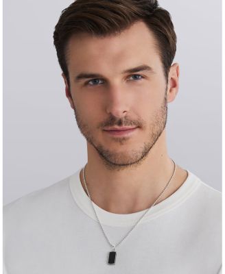 Men's Sterling Silver Anthem Stone Tag Amulet Pendant