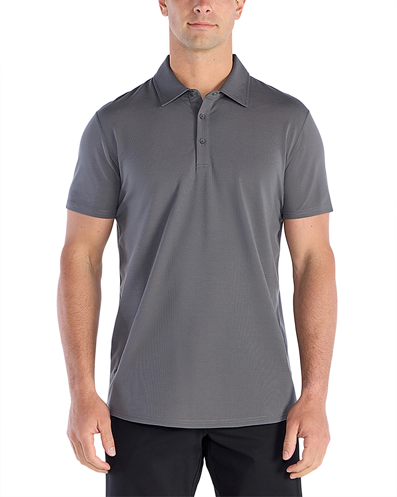 Bylt Basics Everyday Drop Polo Shirt In Gray