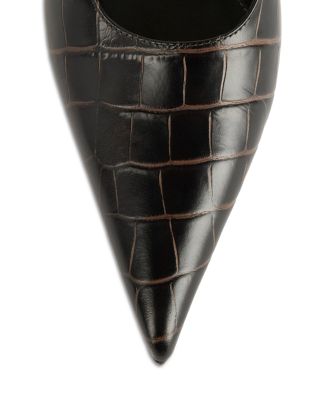 Women's Classic Croco Slingback Pumps