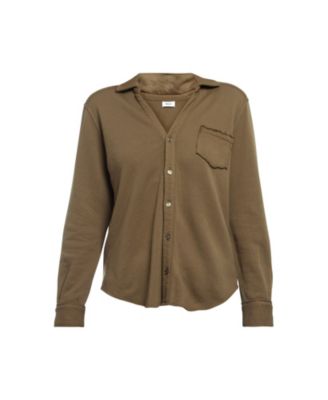  Button Front Sweatshirt