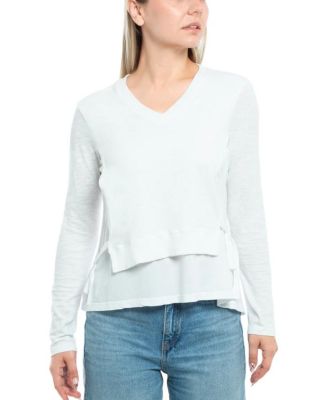  Asymmetric Hem & Body Seams Tee
