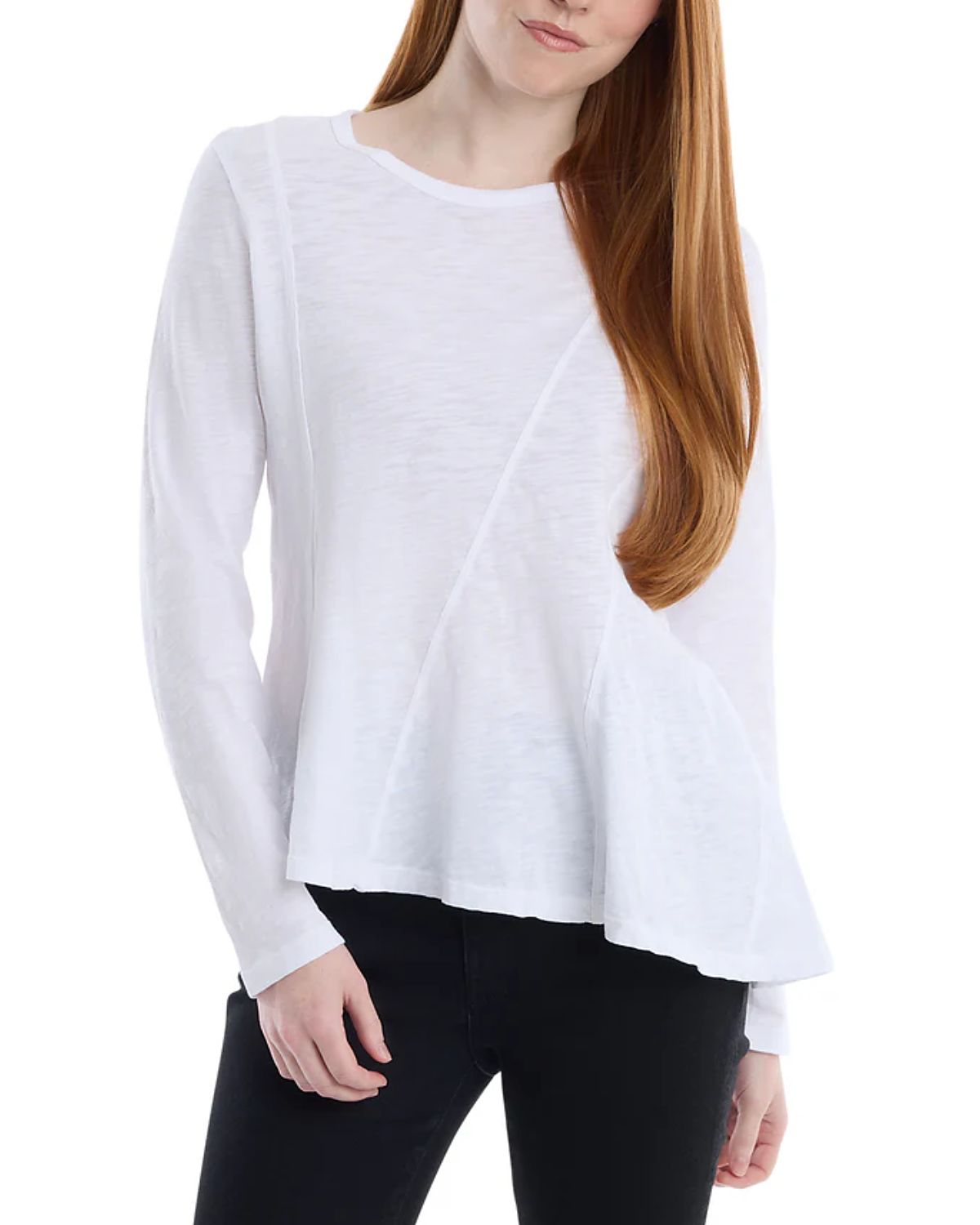 Wilt Clothing Asymmetric Hem & Body Seams Tee