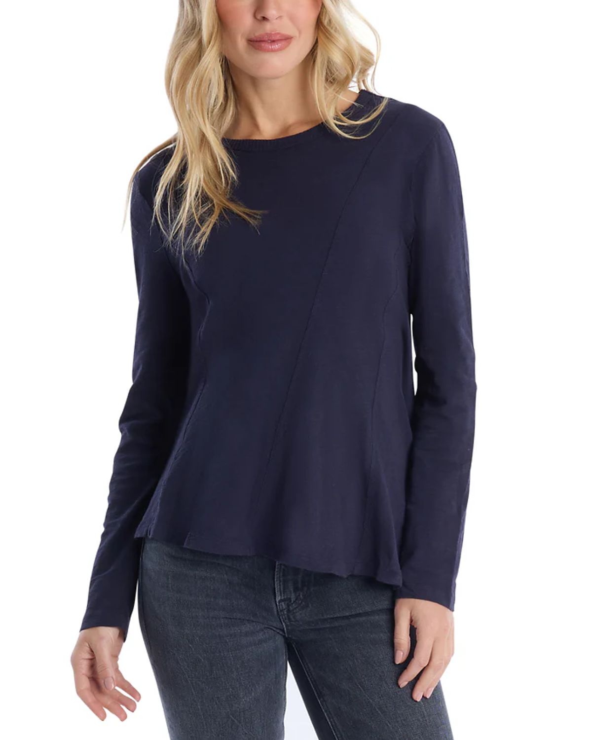 Wilt Clothing Asymmetric Hem & Body Seams Tee