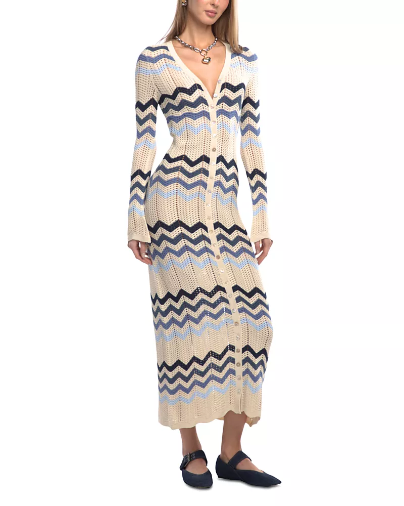 Capittana Gretta Zigzag Blue Dress