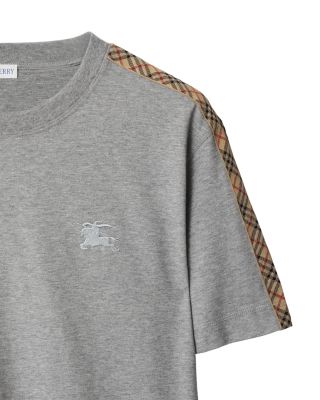 Seth Check Trim Cotton T-Shirt