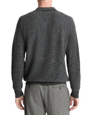 Boiled Cashmere Feed Striped Johnny Collar Sweater