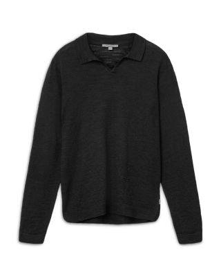 Luciano Slub Open Collar Polo Sweater