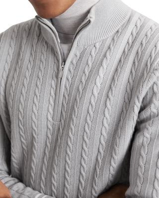 Tuscano Quarter Zip Cable Knit Sweater