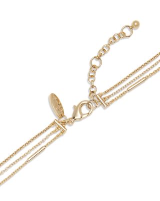 Bar Jewelry Dangling Bar Carrie Layered Lariat Necklace, 16"