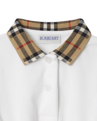 Astrid Check Collar Cotton Polo Shirt Dress - Little Kid