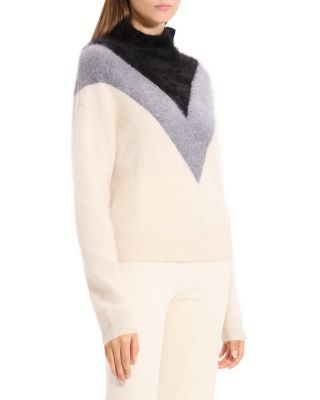 Chevron Yoke Cashmere Sweater