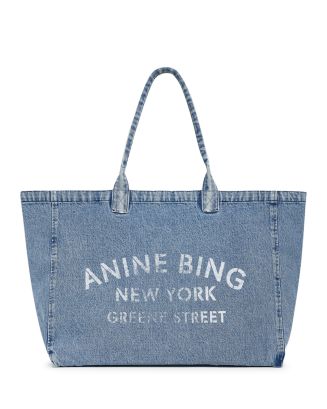 【レア】BossUp REMAKE DENIM TOTE BAG Lサイズ Anine Bing Leo Extra Large Denim Tote | Bloomingdale's Handbags