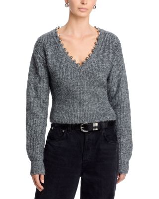 Silver Lining Metallic Trim Sweater