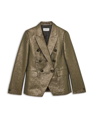Sienna Double Breasted Metallic Blazer