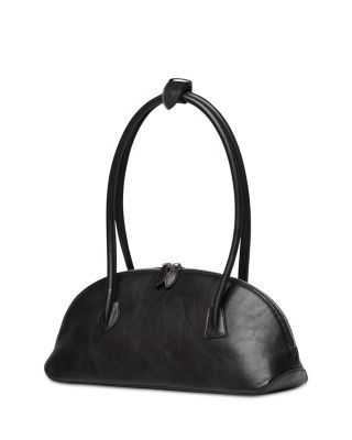 East/West Leather Dome Bag