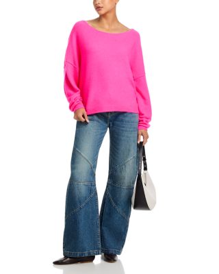 Boat Neck Drop Sleeve Sweater