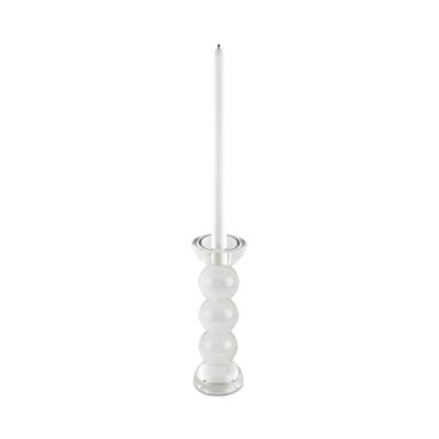 Crystal Glass Ball Candle Holder Clear, Small