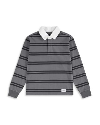  Boys' Long Sleeve Rugby Polo - Little Kid, Big Kid