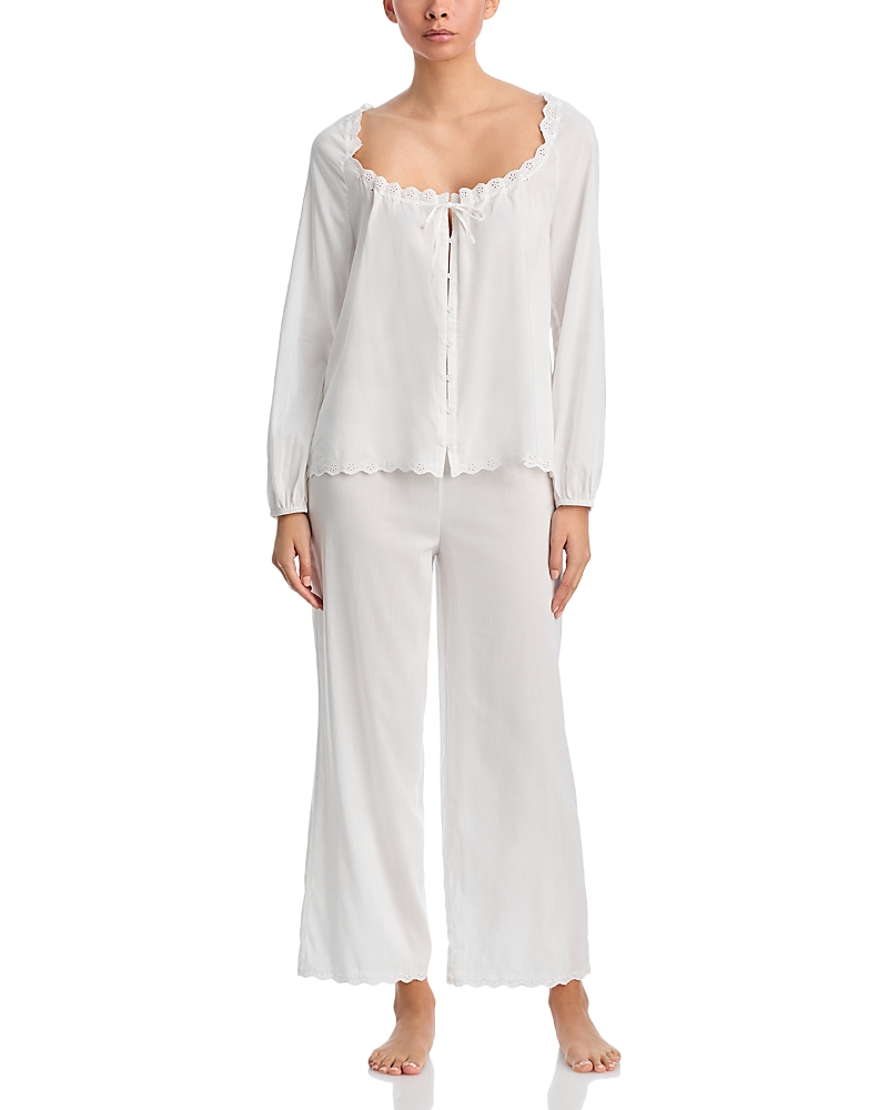 Reformation Paloma Pajama Set In White