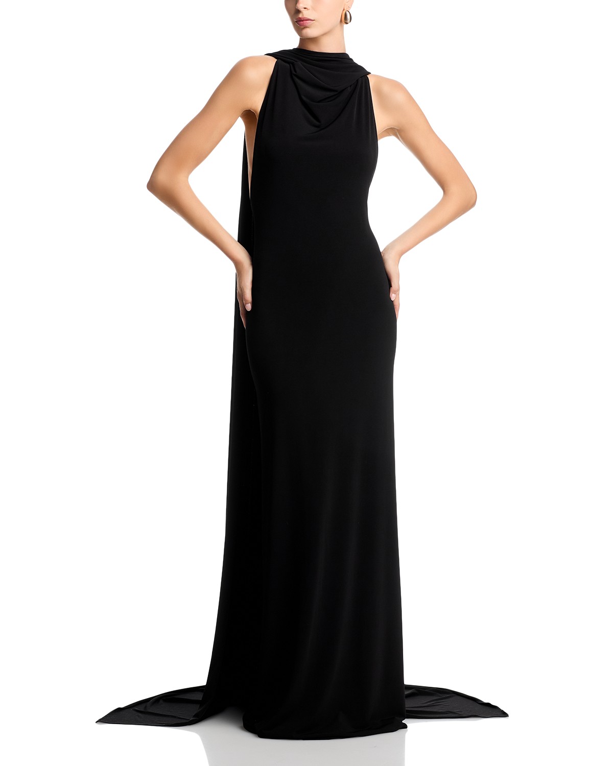Brandon Maxwell Presley Gown in Black