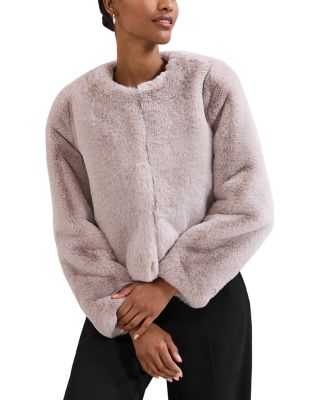 Crystal Faux Fur Coat