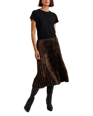 Pleated Midi Skirt