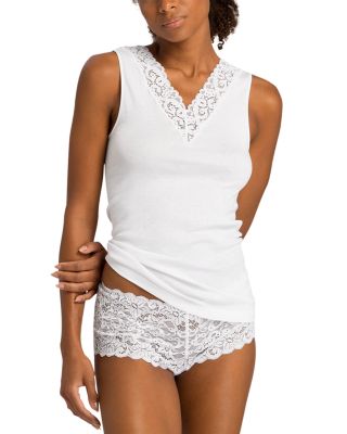 Moments Cotton Lace-Trim Tank