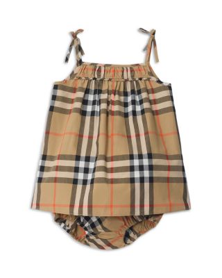 Girls' Check Cotton Dress with Bloomers - Baby