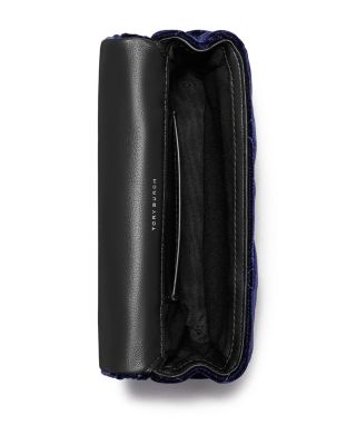 Kira Mini Diamond Quilted Velvet Flap Bag