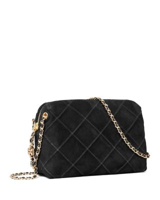Fleming Quilted Suede Crossbody Bag