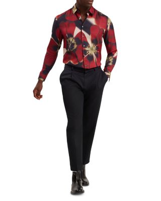 Phelin Printed Long Sleeve Button Front Shirt