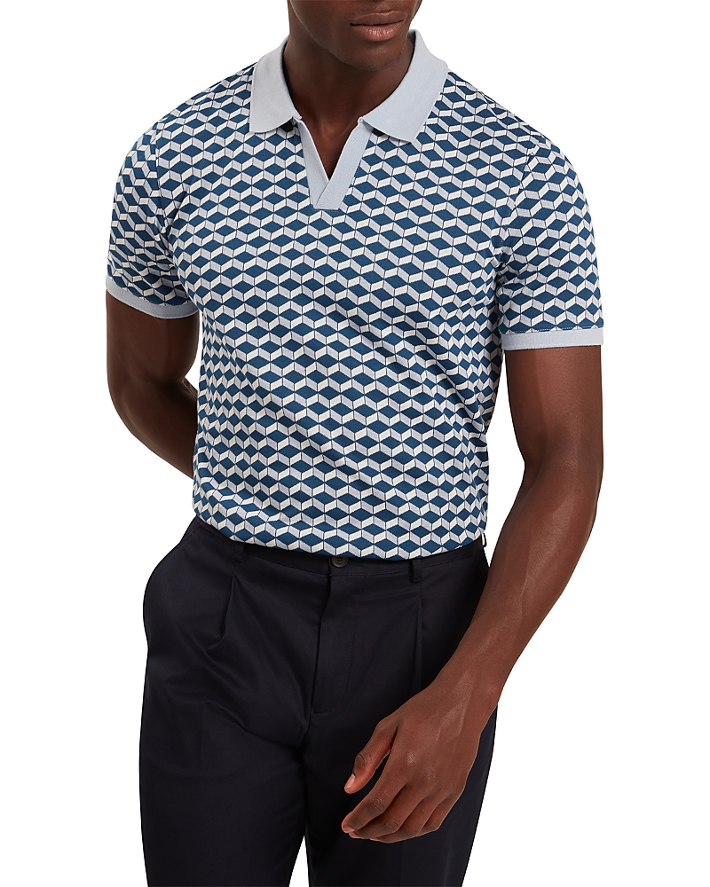 Ted Baker Lirien Printed Jacquard Polo Shirt