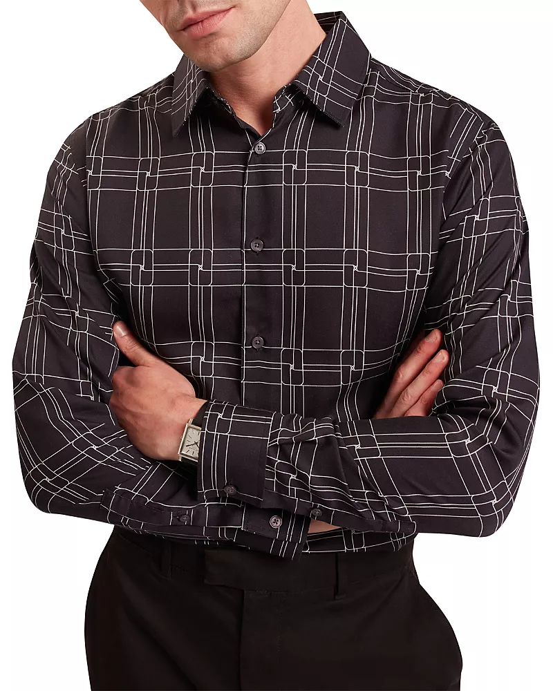 Ted Baker Lirra Printed Long Sleeve Button Front Shirt