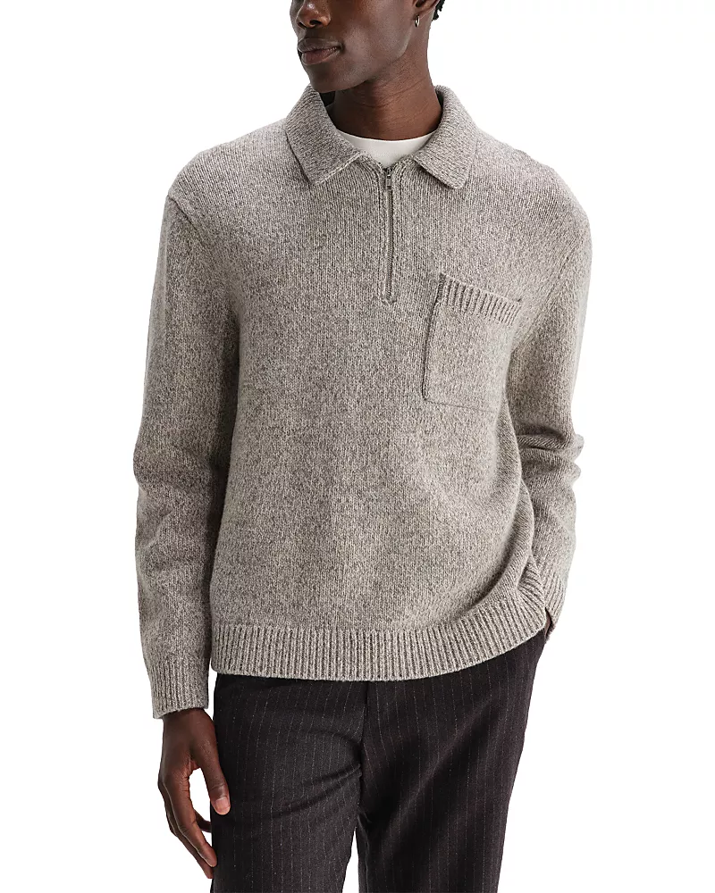 Was London Alpha Quarter Zip Polo Sweater