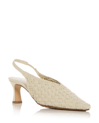 Women's Intrecciato Slingback Pumps