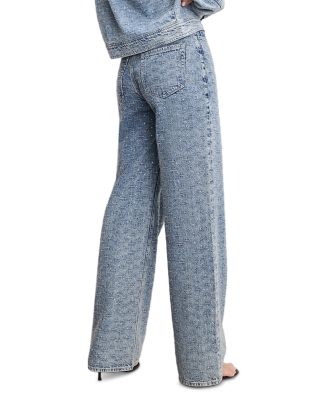 Good Skate Wide Crystal Jeans in Indigo1070