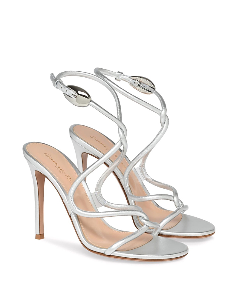 Gianvito Rossi Jungle Mamba Sandal In Silver