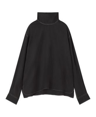  Silk High Neck Top