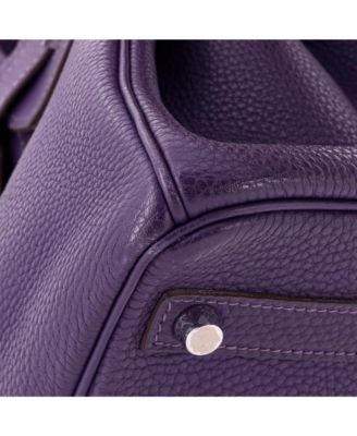 Birkin 30 Handbag Purple Togo with Palladium Hardware