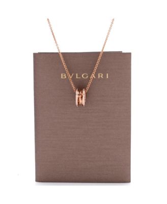  B.Zero1 Open Design Legend Zaha Hadid Pendant Necklace 18K Rose Gold with Diamonds, 15 - 17.75"