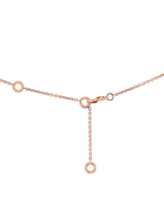  B.Zero1 Open Design Legend Zaha Hadid Pendant Necklace 18K Rose Gold with Diamonds, 15 - 17.75"