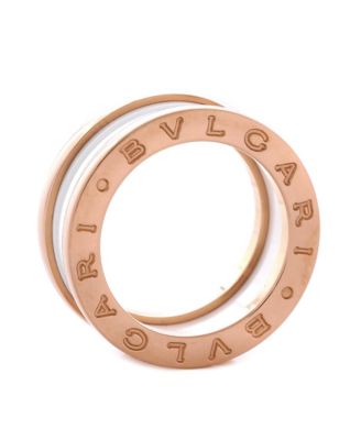 B.Zero1 Two Band Ring 18K Rose Gold and Ceramic