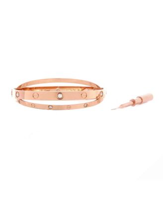  Double Love Bracelet 18K Rose Gold with Diamonds