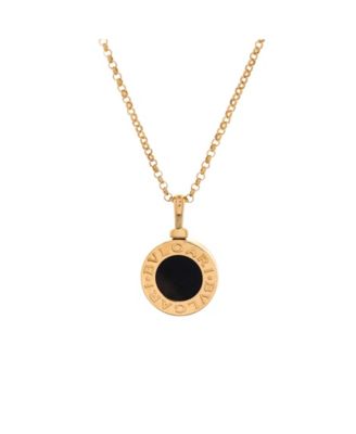  Bvlgari Bvlgari Pendant Necklace 18K Gold with Onyx, 16 - 17"
